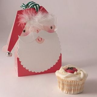 father christmas cupcake boxes pack of three by little cupcake boxes