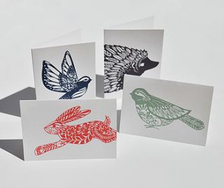 british wildlife cards by emily hogarth