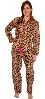 bSoft Flannel Cheetah Pink Trim Lounger Pajama (Small) Pajama Sets