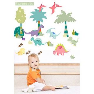 dinosaur fabric wall stickers by littleprints