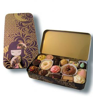 chocolates in kimmidoll tin by bijou gifts