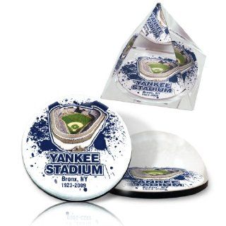 MLB New York Yankees Former Yankee Stadium in 2" Crystal Pyramid and 2" Crystal Magnet with Colored Windowed Gift Boxes (Set of 2)  Sports Related Magnets  Sports & Outdoors