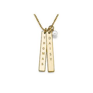 personalised name bar necklace by anna lou of london