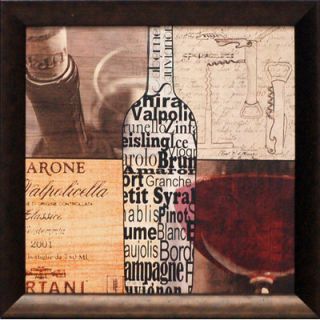 Artistic Reflections Wine Collage Framed Art