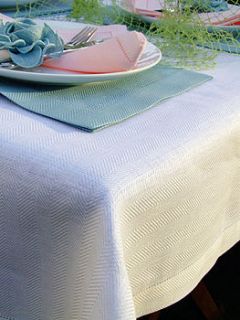 handmade hemstitched linen tablecloth emilia by linenme