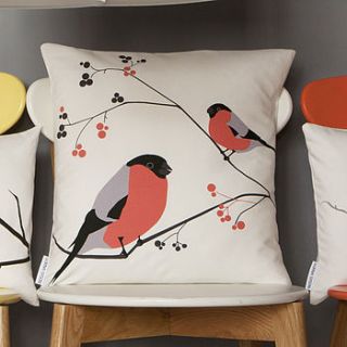 bullfinch cushion by lorna syson