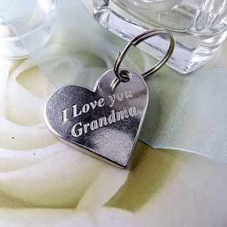 love you grandma/granny heart keyring by multiply design