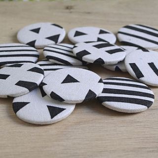 limited edition hand screen printed badges by hannah stevens