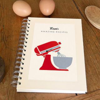 personalised mother's day mixer notebook by made by ellis