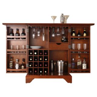 Crosley LaFayette Expandable Bar Cabinet in Classic Cherry