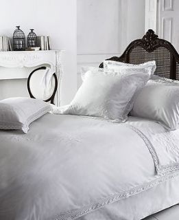 white embroidered/crochet cotton duvet cover by the comfi cottage