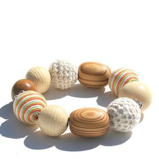 coral pastel bracelet by handmade by hayley