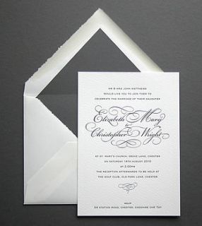 'reynolds' letterpress wedding stationery by blush
