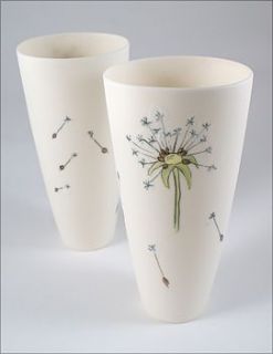 dandelion clocks vase by julie miles ceramics
