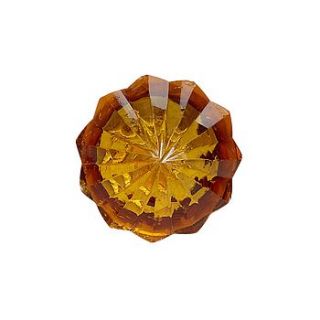 smoked glass flower knob by horsfall & wright