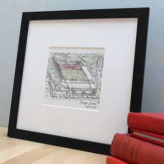 sports stadium bespoke illustration by letterfest