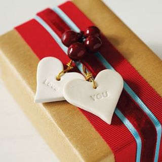 porcelain word heart by squeak gift and party