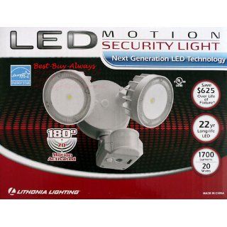 Lithonia 2 head LED Security Light Motion sensing Flood Light/floodlight Commercial/home Super Bright   Led Motion Sensor Light Outdoor  