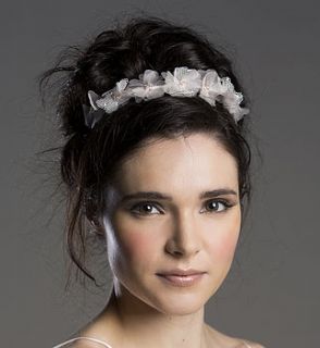 florrie spot silk flower headband by lovebysusie