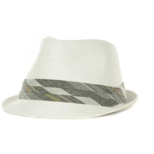 LIDS Private Label PL White Fedora With Neon Pop Band
