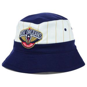 New Orleans Pelicans Mitchell and Ness NBA Pin Stripe Bucket Hat