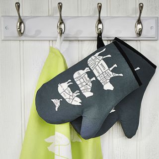 butcher's kitchen single oven mitt by coconutgrass