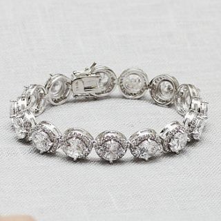 vintage style round crystal bracelet by queens & bowl