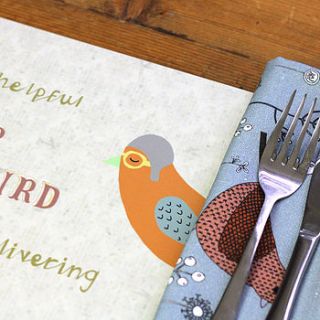 bird character table placemat by lil3birdy