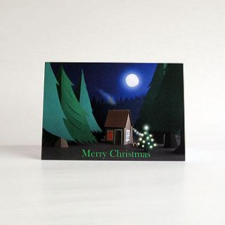 cottage in the forest christmas cards by thebigforest