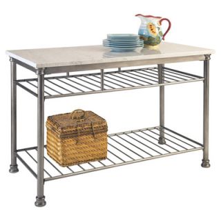 Home Styles Orleans Kitchen Island with Marble Top