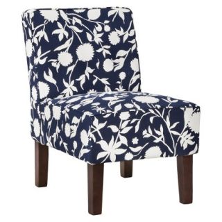 Accent Chair Upholstered Chair Threshold Slipper Chair   Navy Floral