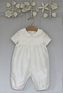 boys 'luke' christening romper suit by adore baby