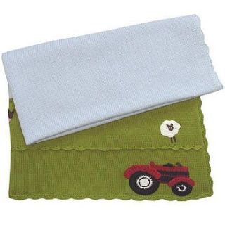 farmyard cot blanket by snugg nightwear