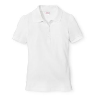 French Toast Girls School Uniform Short Sleeve Polo   White 4