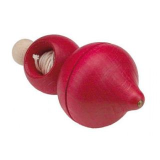 wooden spinning top with string by nic nac noo