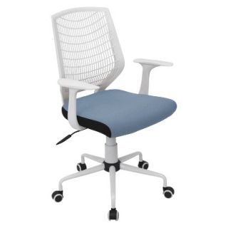 Office Chair Lumisource Network Office Chair   White/Smoked Blue