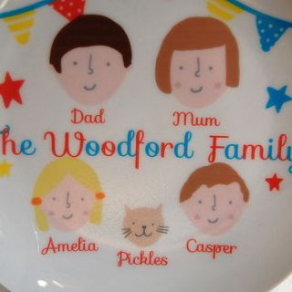 personalised circus theme family plate by ethel and co