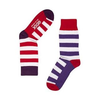 fun pair of odd socks 'the convict' style two by odsx