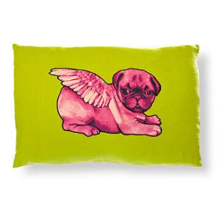 biddy pug cushion cover rectangular by pugs might fly