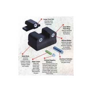 Trijicon S and W 3 Dot Green Front and Long Rear Night Sights with