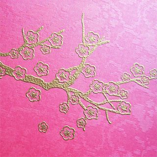 birthday blossom gold embossed card by apple of my eye design