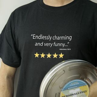 film review t shirt, in an original film can by lateral inking