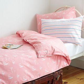 'london toile' organic single duvet cover by quick brown fox of dulwich