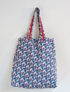 sew caro kit shopper bag in cobalt floral by caro london