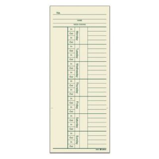 Adams Business Forms 2 Sided Weekly Time Card (Set of 1600)
