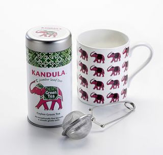 green ceylon loose leaf tea gift set by the kandula tea company