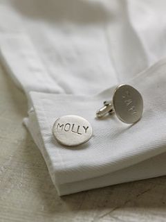 personalised name cufflinks by chambers & beau