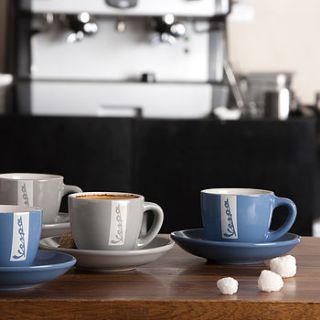 retro vespa espresso cups set by the contemporary home