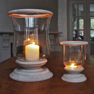 mango wood hurricane lantern by london garden trading