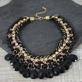 weave bib necklace by my posh shop